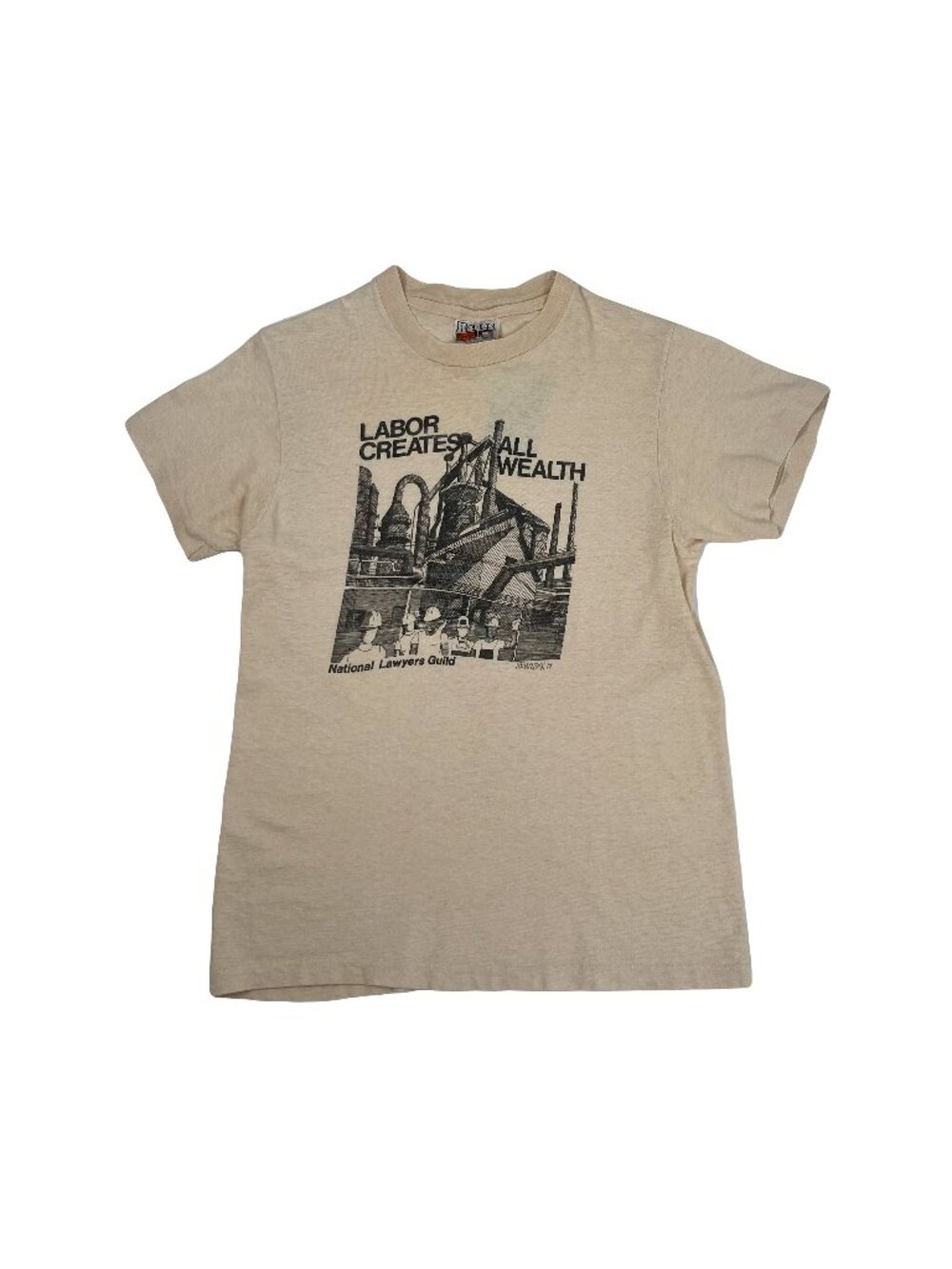 1979 Labor Creates All Wealth Graphic Tee S